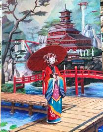 "Лиса" 2017г. / холст, акрил, лак./ 8500 р