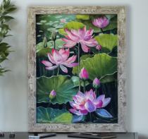 "Пруд с лотосами"  Холст, масло / 3500 р